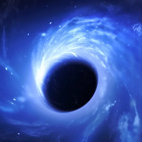 A stock photo shows an illustration of a black hole in space. Black holes are notoriously hard to spot, especially isolated ones. PETROVICH9/GETTY